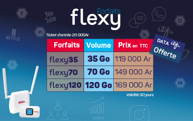 Promotion tarif Flexy pour l'internet 4G prépayé